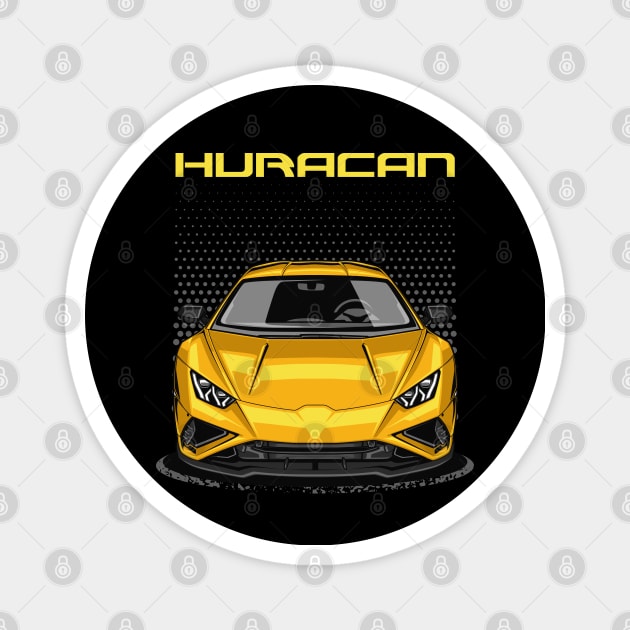 Huracan LP610-4 (Super Yellow) Magnet by Jiooji Project